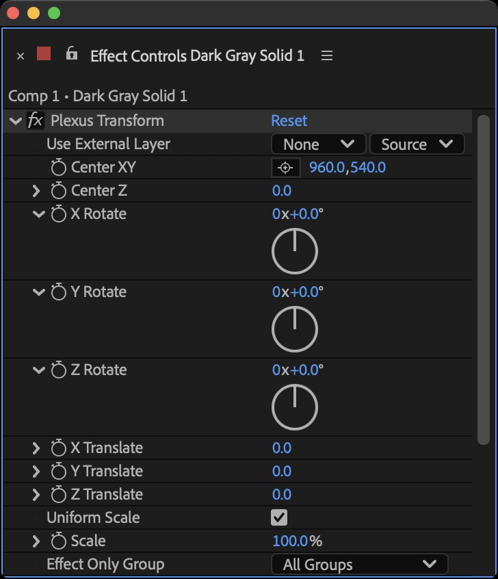 Transform Effector Object