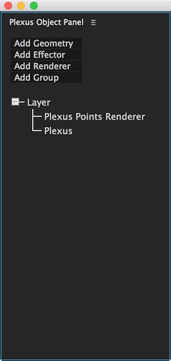 Plexus Object Panel